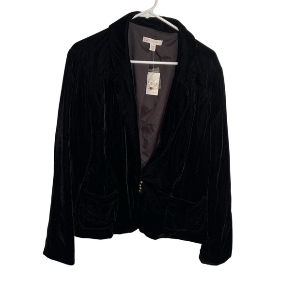 Cato Jackets & Blazers - Cato Winter Chill Ideal Black Velvet Jacket 22W